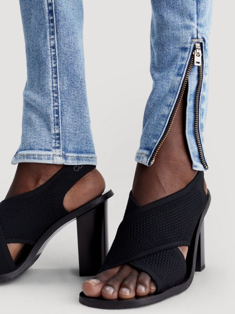 Denim High Rise Super Skinny Split Zip Jeans  Women