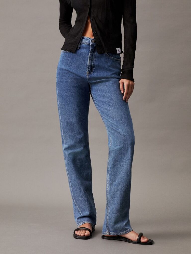 Denim Ψηλόμεσο Τζιν Σε Ίσια Γραμμή  Γυναίκα