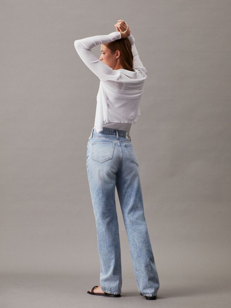 Denim Ψηλόμεσο Τζιν Με Ισια Γραμμή  Γυναίκα