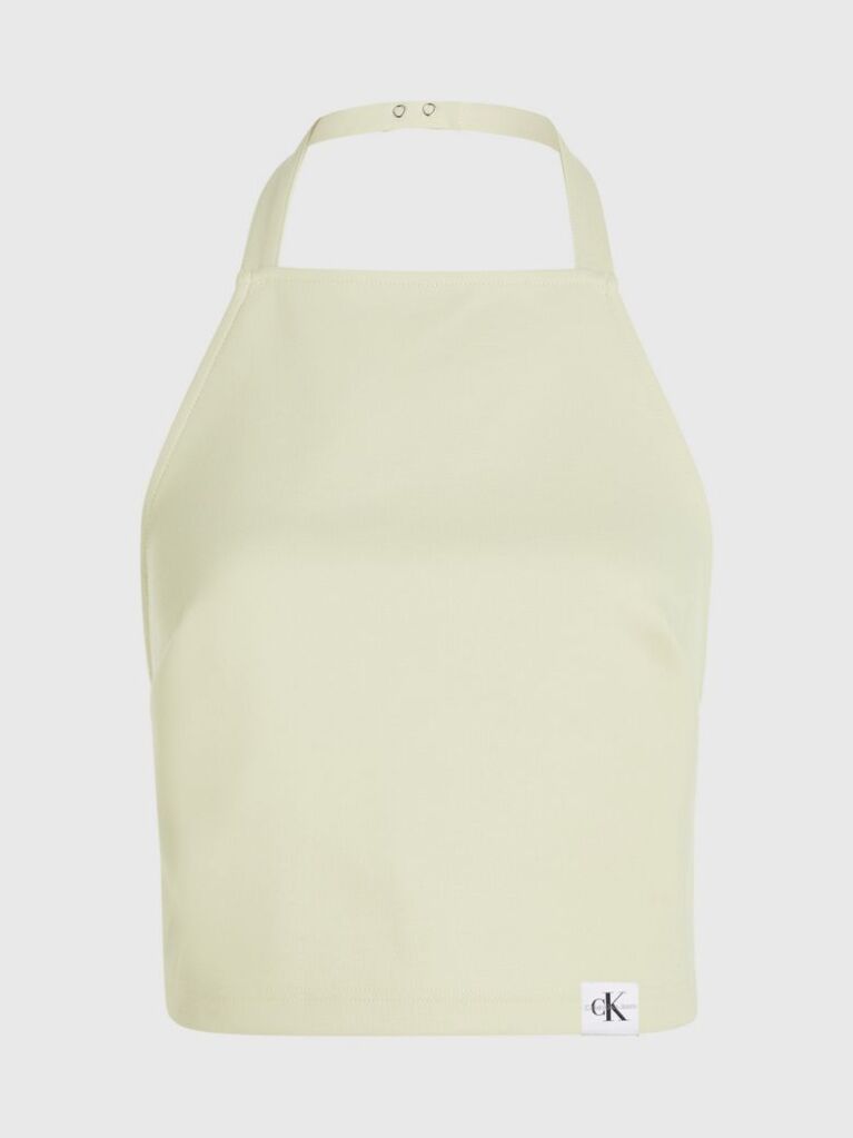 Green Coated Milano Halter Neck Top  Women