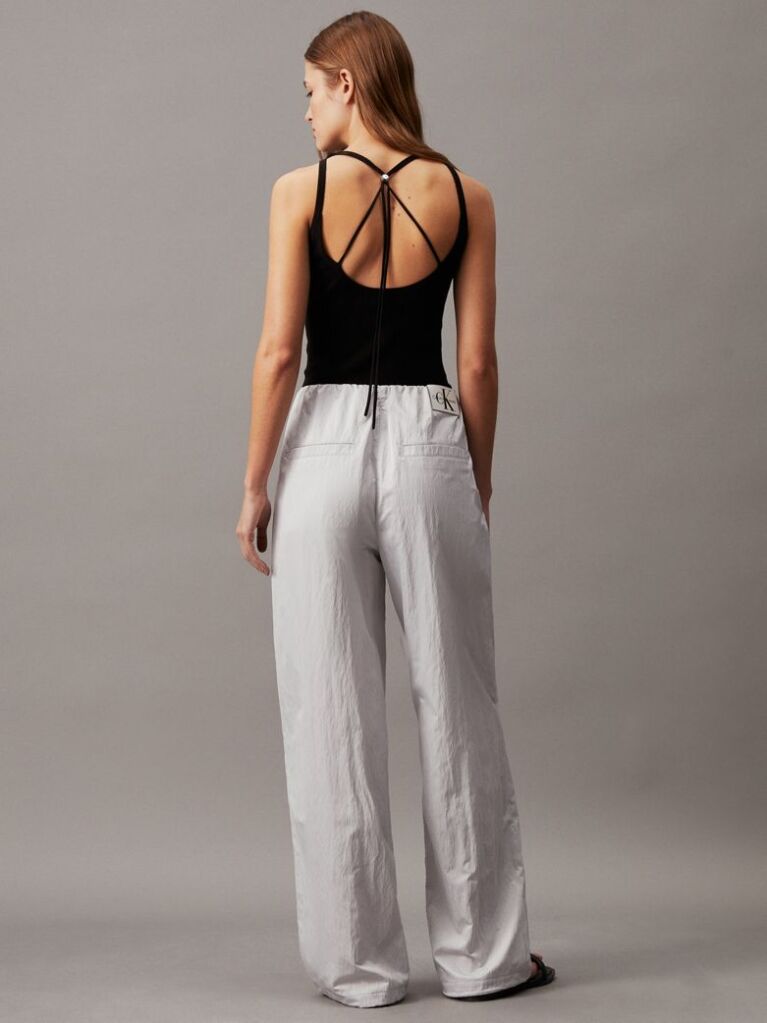 Grey Relaxed Parachute Pants  Women