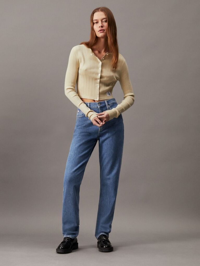 Green Soft Ribbed Lyocell Cardigan  Women