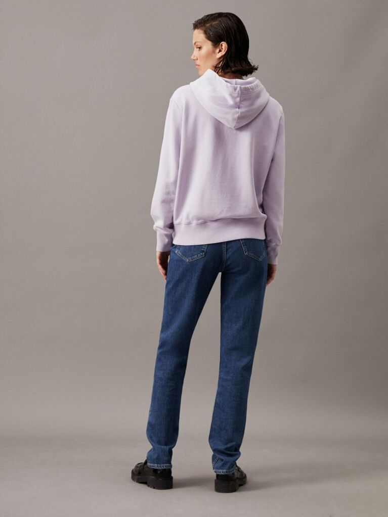 Purple Washed Cotton Monogram Hoodie  Women