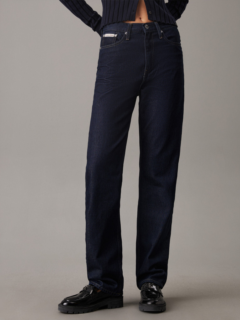 Denim High Rise Straight Jeans  Women