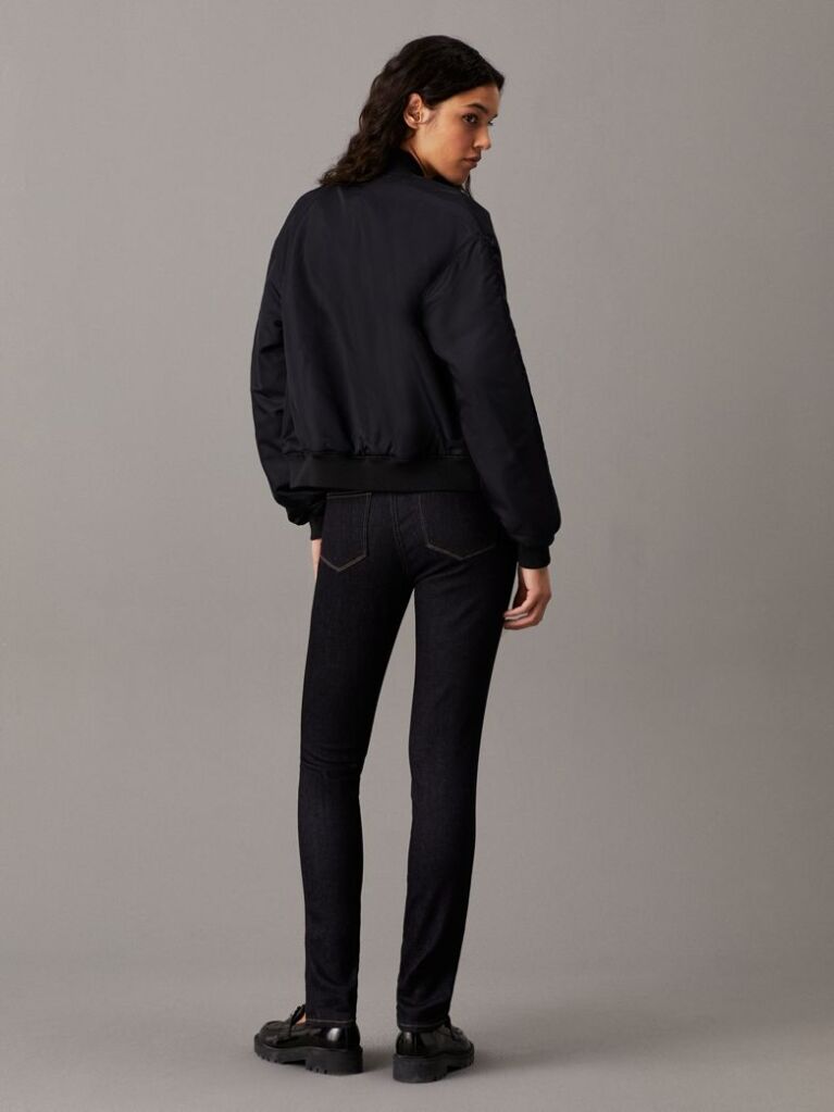 Black Mid Rise Skinny Jeans  Women