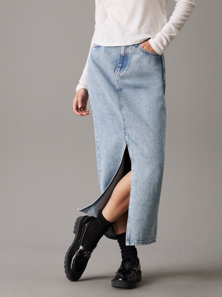 Denim Denim Maxi Skirt  Women