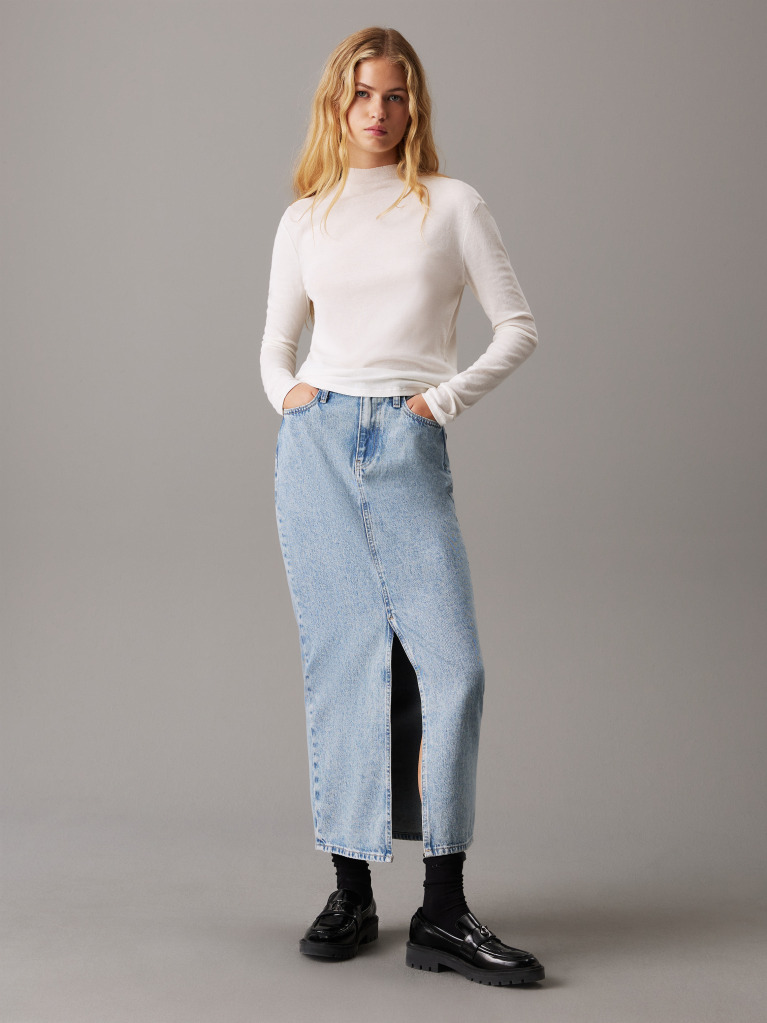 Denim Denim Maxi Skirt  Women