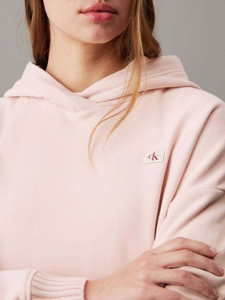 Pink Relaxed Cotton Terry Hoodie  Women
