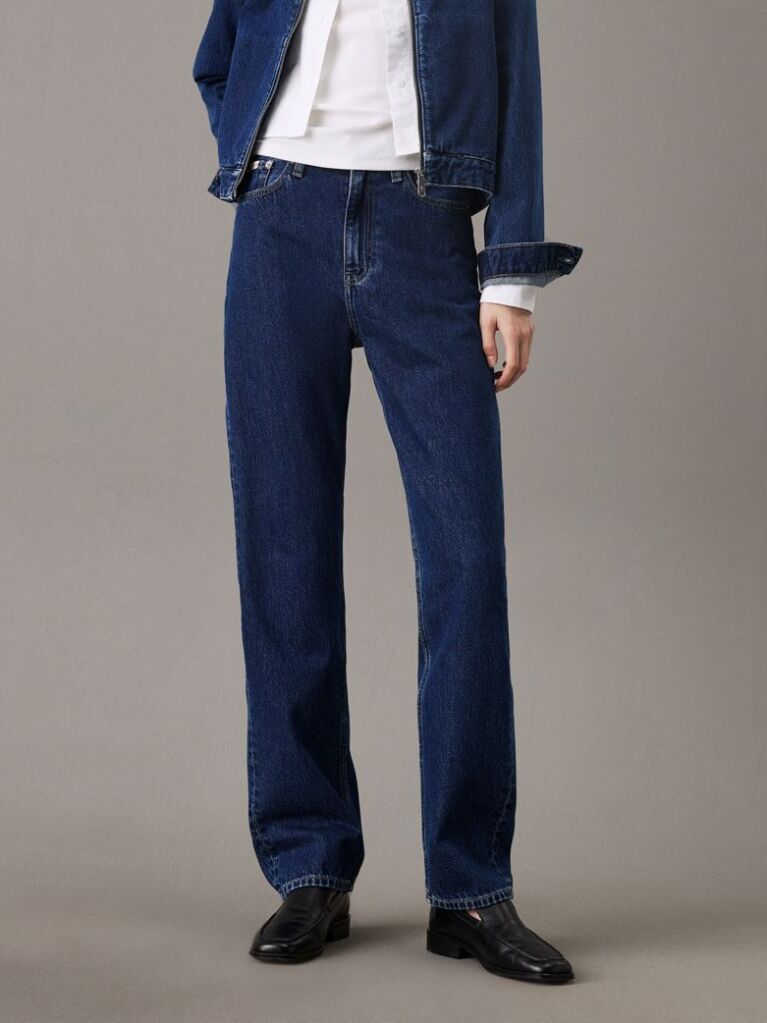 Black High Rise Straight Jeans  Women