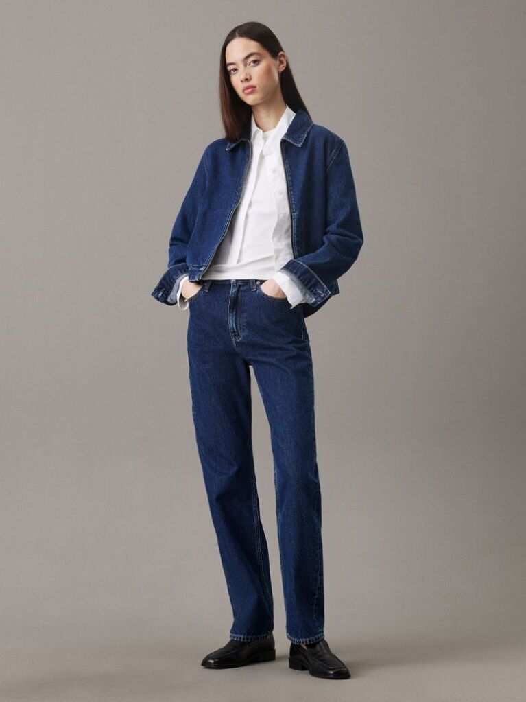 Black High Rise Straight Jeans  Women