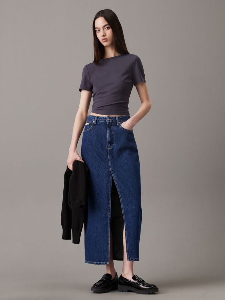 Denim Denim Maxi Skirt  Women
