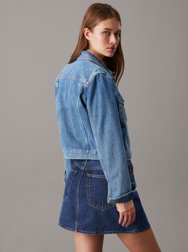 Denim Cropped 90's Denim Jacket  Women
