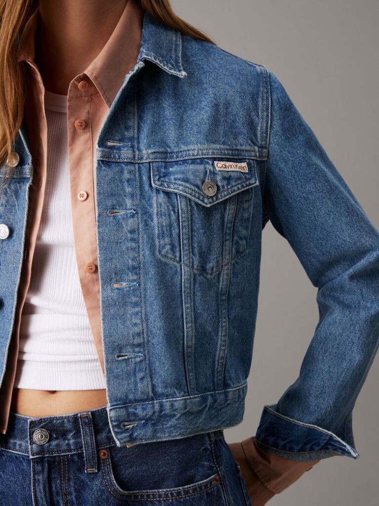 Denim Cropped 90's Denim Jacket  Women