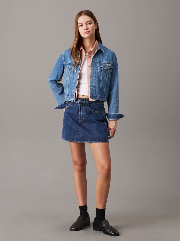 Denim Cropped 90's Denim Jacket  Women