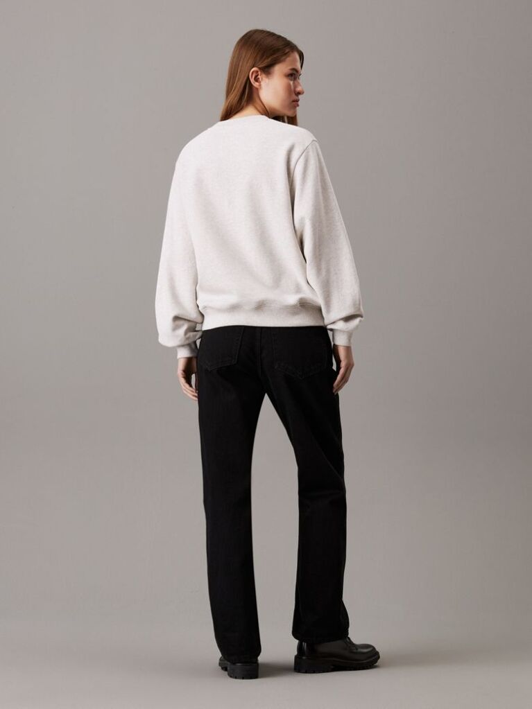 Grey Relaxed Chenille Monogram Sweatshirt  Women