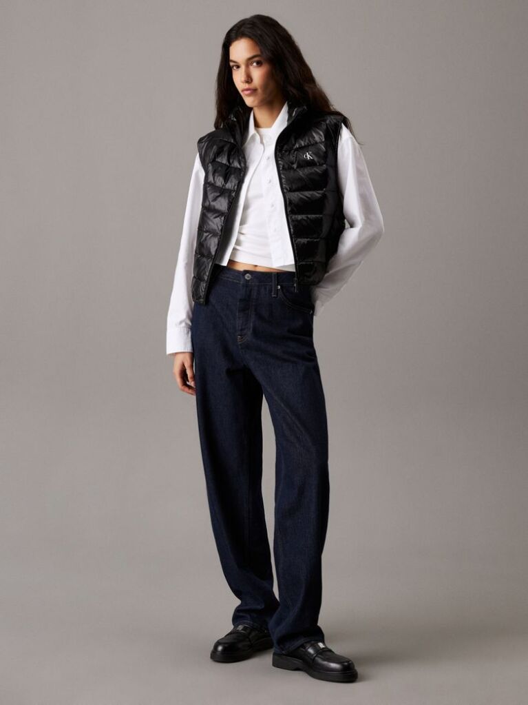 Black Lightweight Down Puffer Gilet  Women