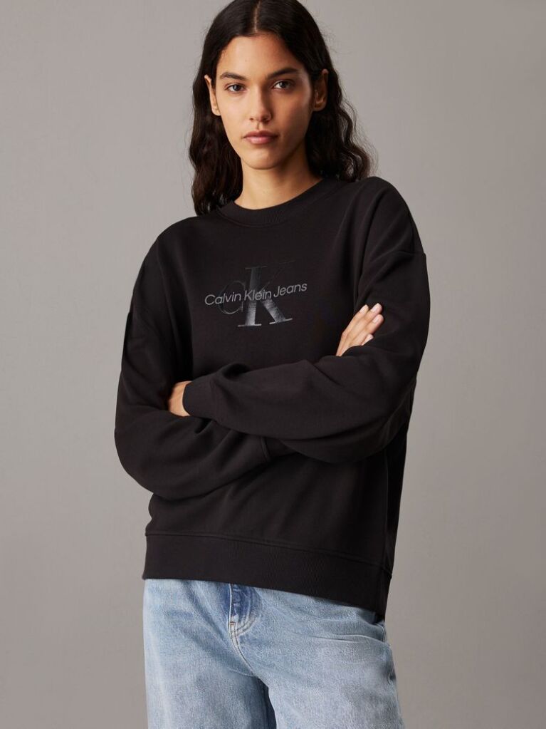 Black Monogram Sweatshirt  Women