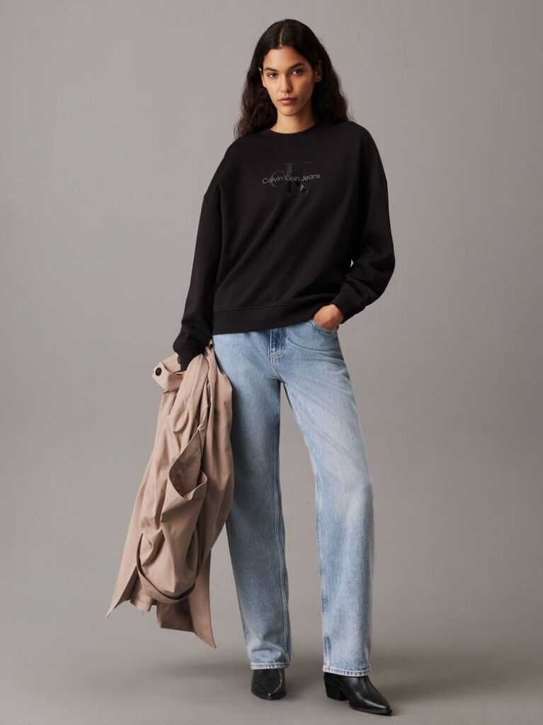 Black Monogram Sweatshirt  Women