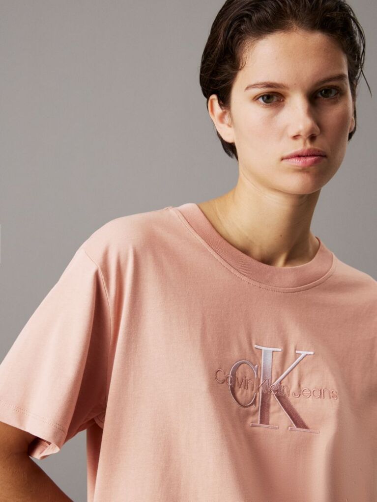 Orange Relaxed Monogram T-shirt  Women