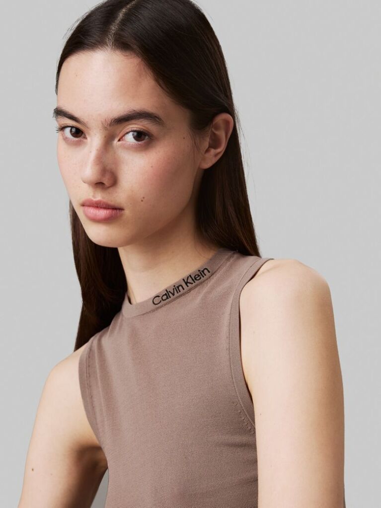Grey Soft Knit Tank Top  Women