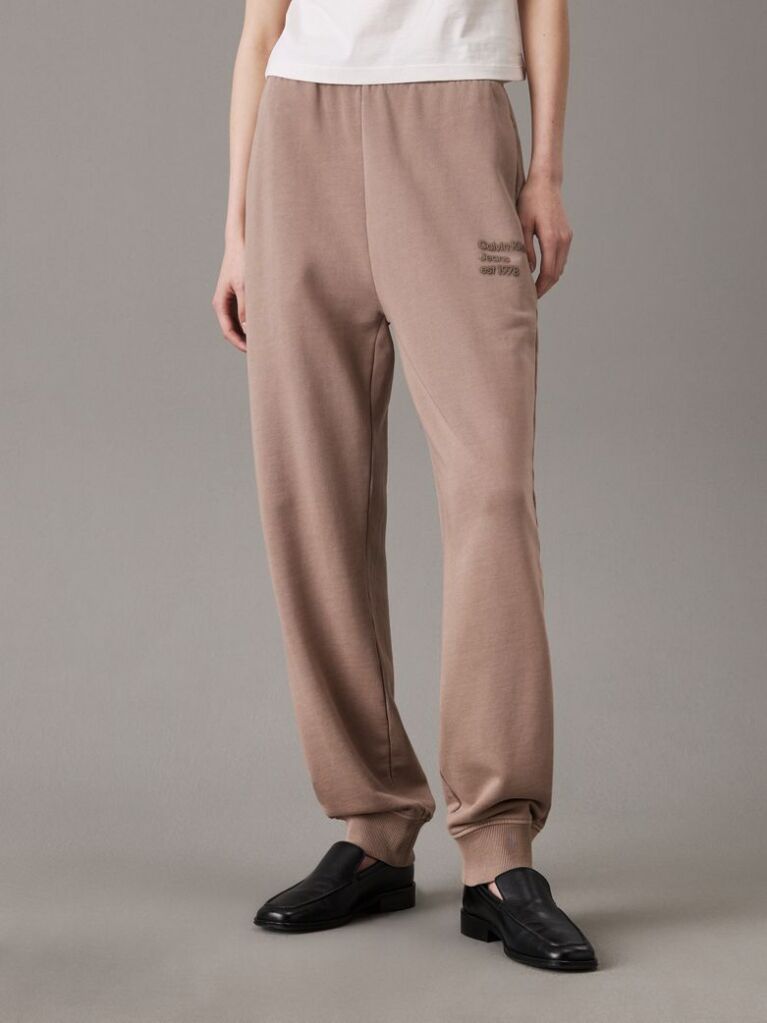 Grey Washed Cotton Terry Joggers  Women