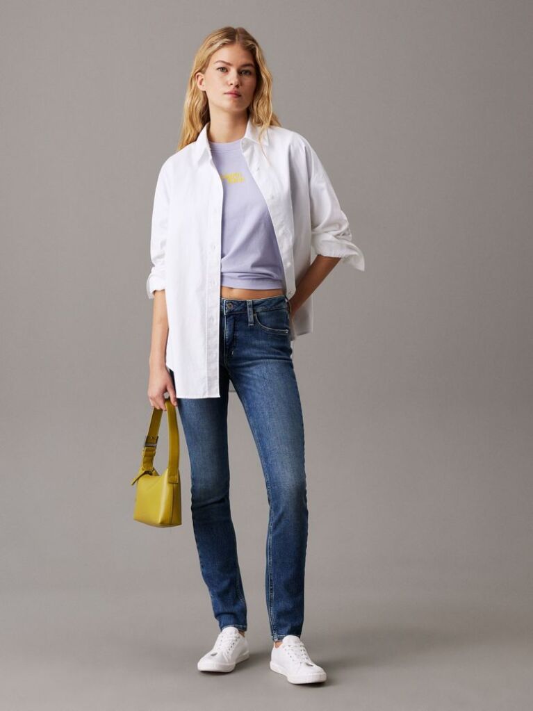 Denim Mid Rise Skinny Jeans  Women
