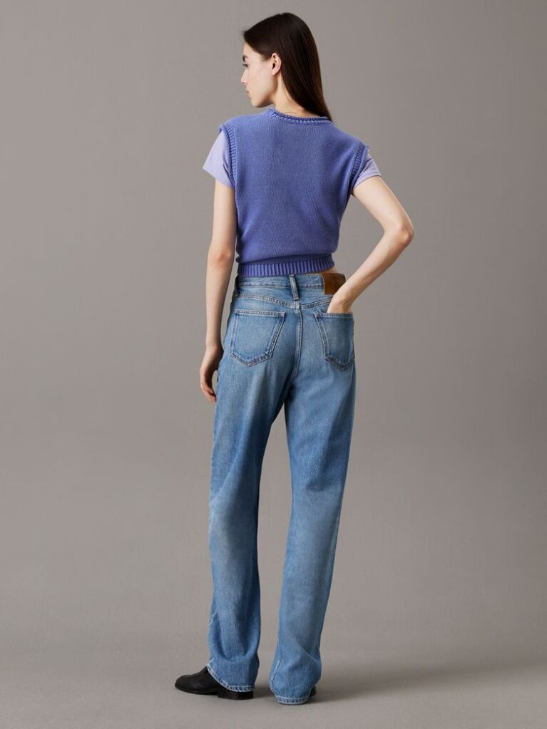 Denim High Rise Straight Jeans  Women