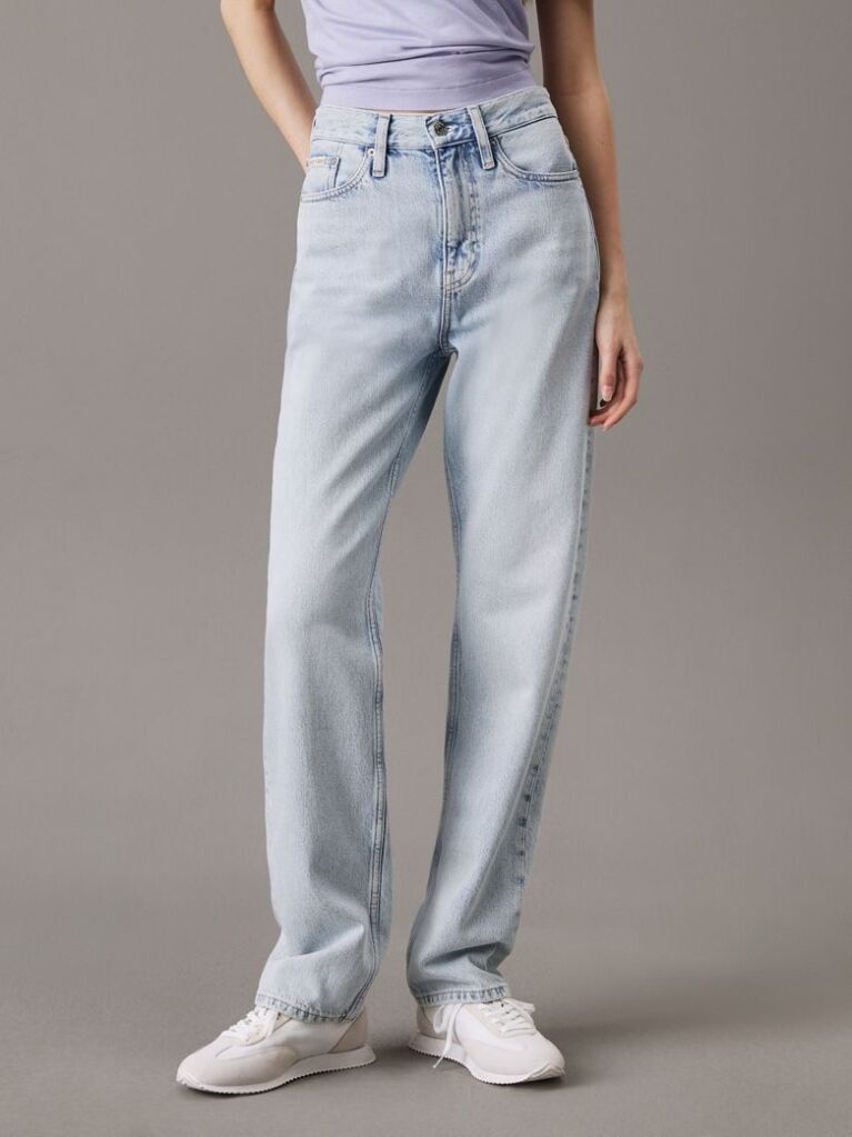 Denim High Rise Straight Jeans  Women