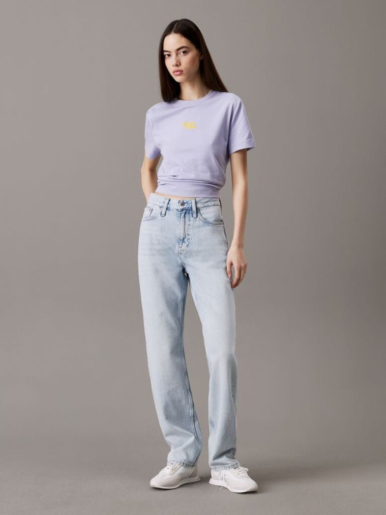 Denim High Rise Straight Jeans  Women