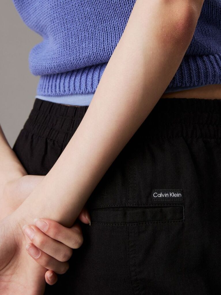 Black Soft Cotton Linen Trousers  Women