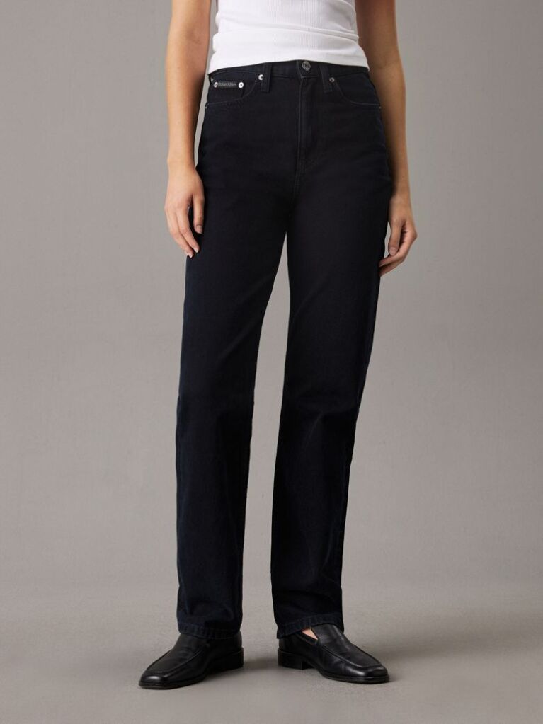 Denim High Rise Straight Jeans  Women