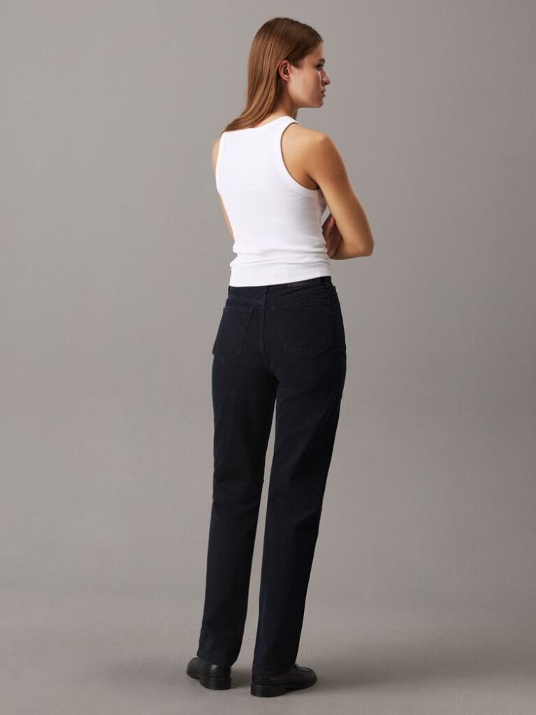 Denim High Rise Straight Jeans  Women