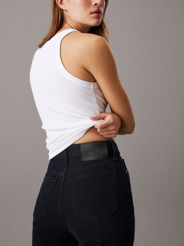 Denim High Rise Straight Jeans  Women