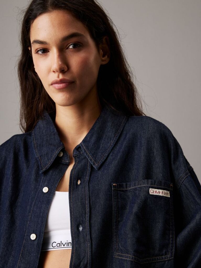 Denim Oversized Denim Πουκάμισο  Γυναίκα