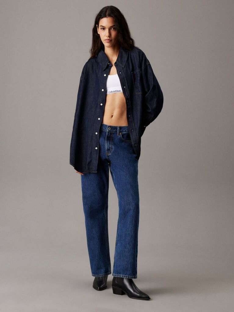 Denim Oversized Denim Πουκάμισο  Γυναίκα