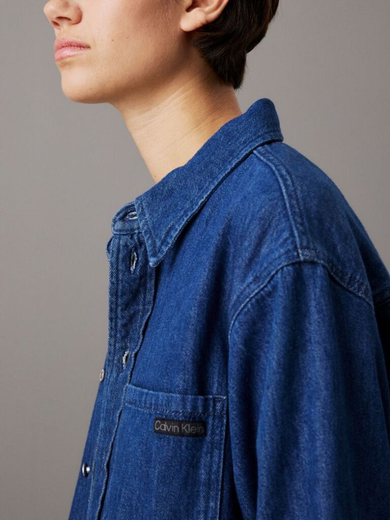 Denim Cropped Denim Dad Πουκάμισο  Γυναίκα