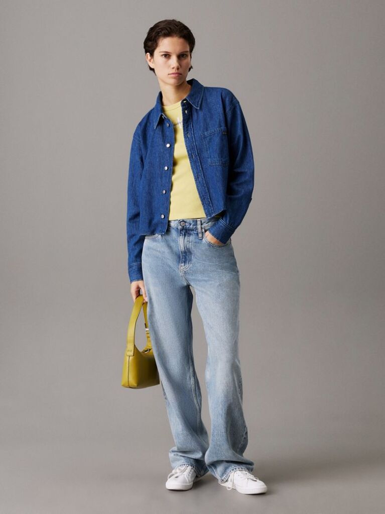 Denim Cropped Denim Dad Πουκάμισο  Γυναίκα