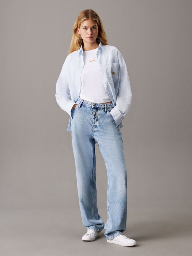 White Slim Cropped Badge T-shirt  Women