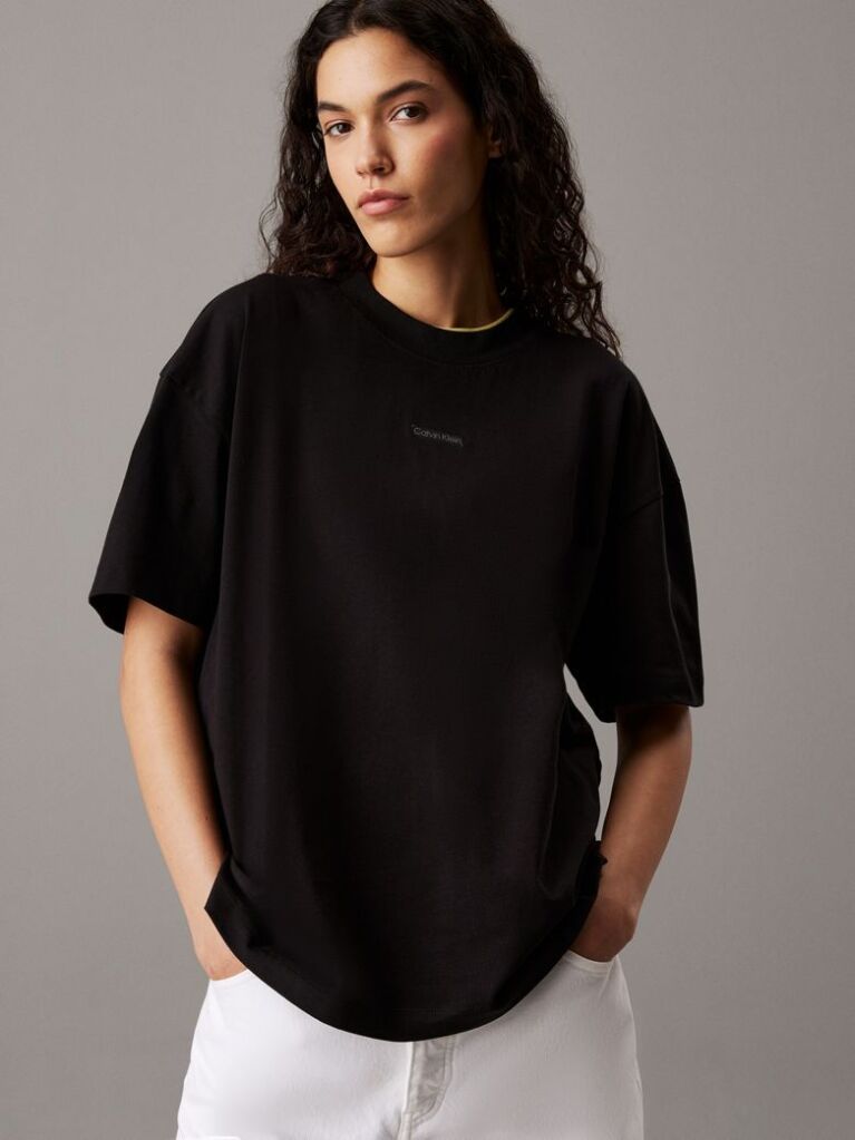 Black Boyfriend Badge T-shirt  Women