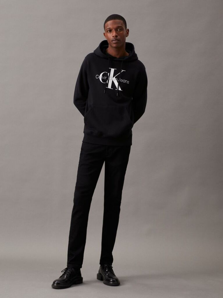 Black Monogram Hoodie  Men