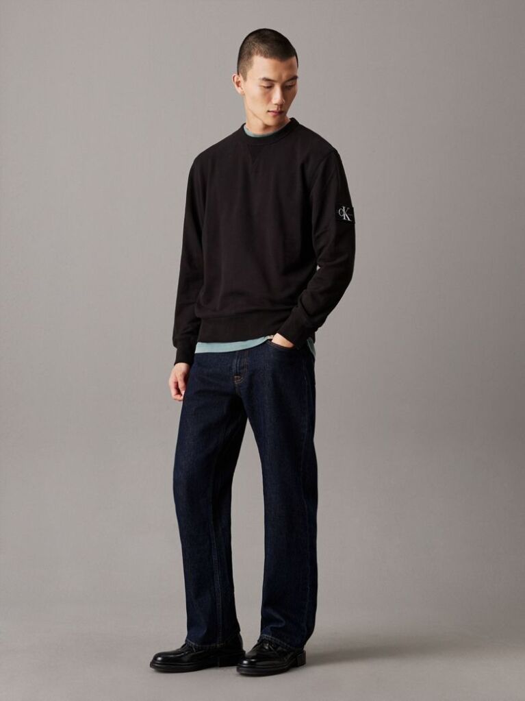 Black Monogram Badge Sweatshirt  Men