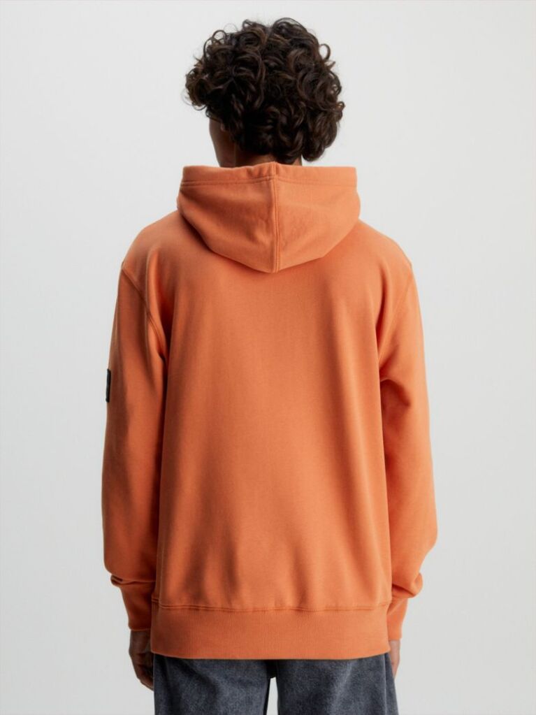 Πορτοκαλί Βαμβακερό Hoodie Με Λογότυπο  Άνδρας