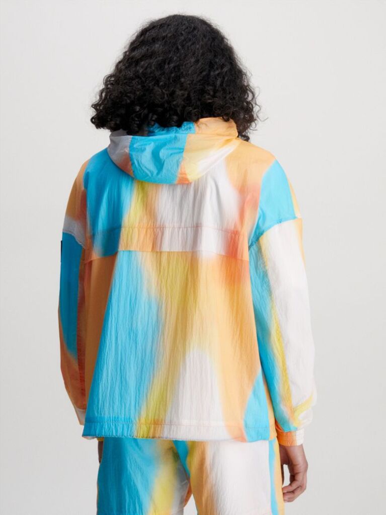 Multi Recycled Nylon Multicolour Windbreaker  Men
