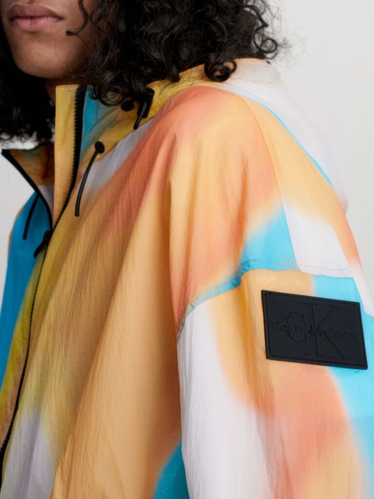 Multi Recycled Nylon Multicolour Windbreaker  Men
