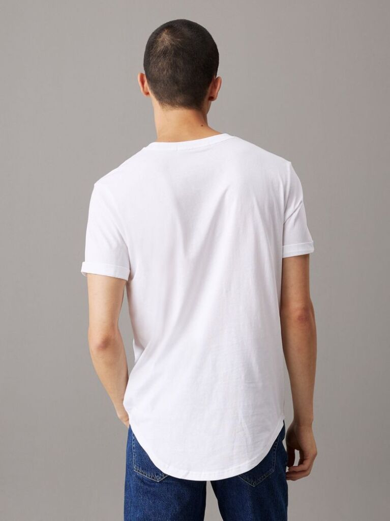 White Cotton Badge T-shirt  Men