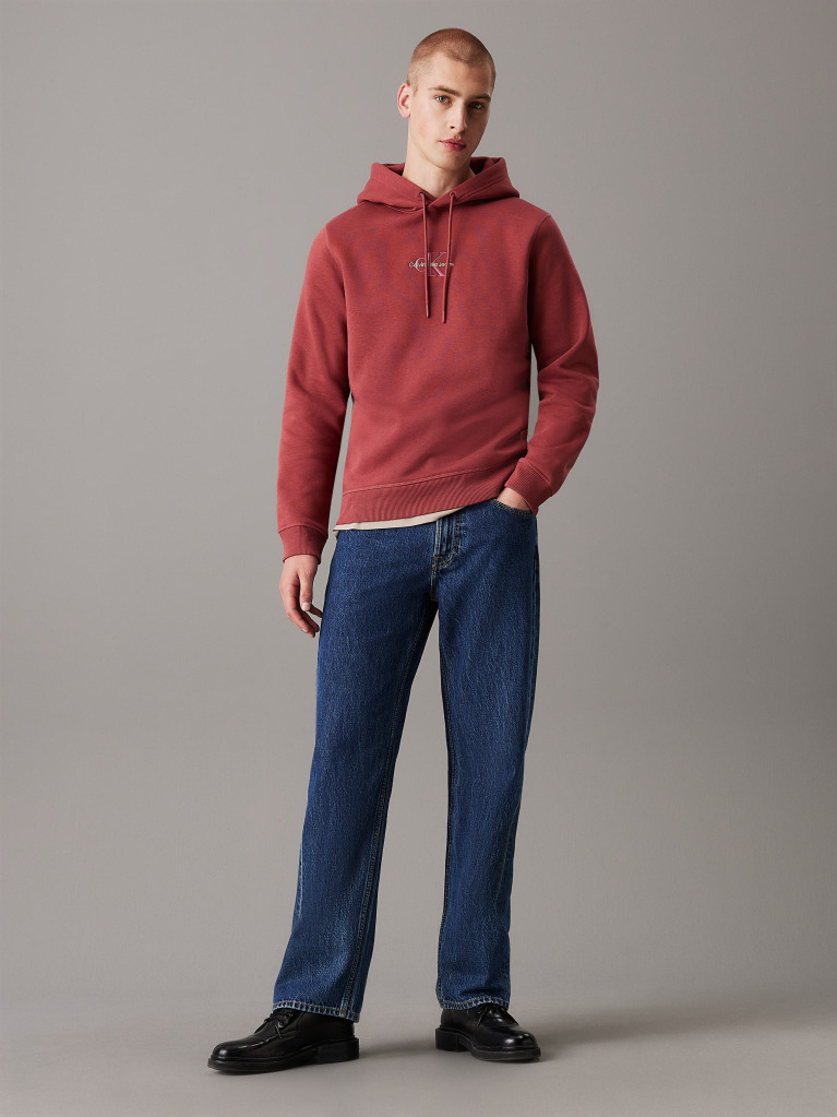 Red Monogram Hoodie  Men