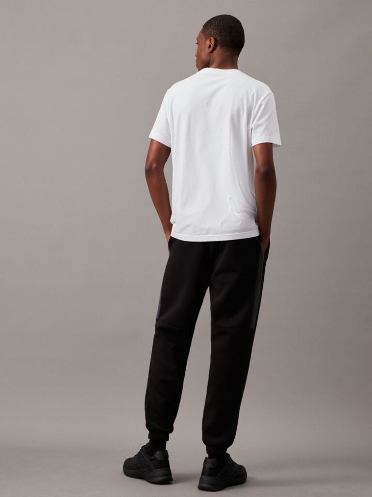 Black Logo Fleece Tape Joggers  Men