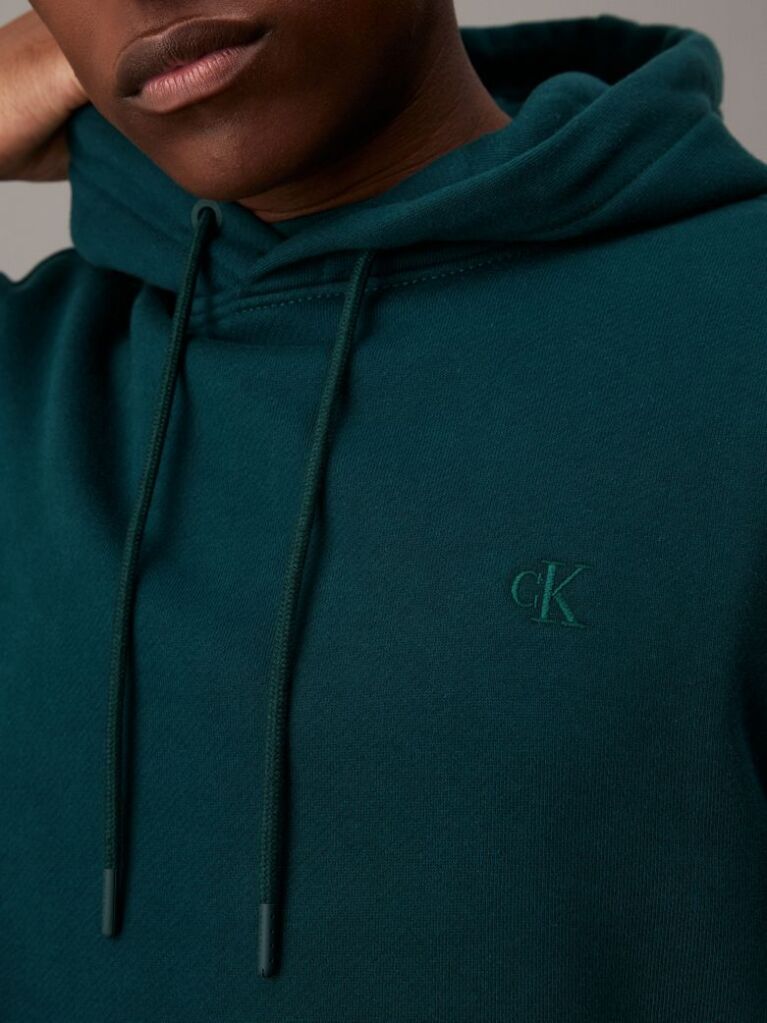 Πράσινο Hoodie Από Χοντρό Fleece  Άνδρας