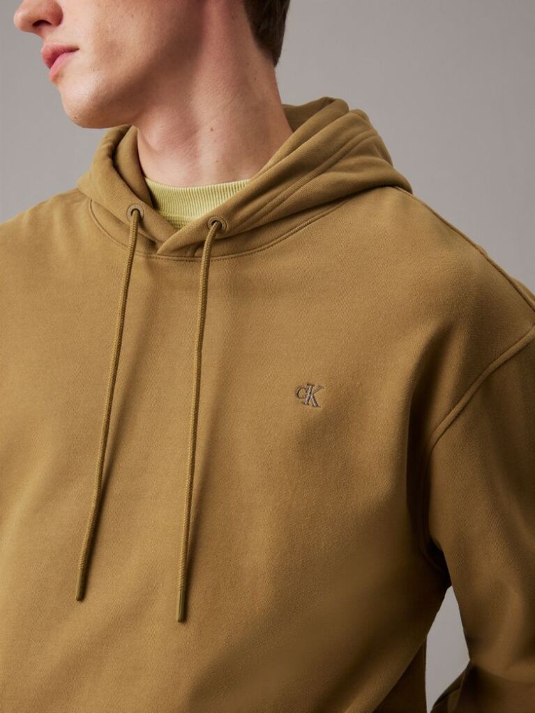 Καφέ Hoodie Από Βαμβακερό Terry  Άνδρας