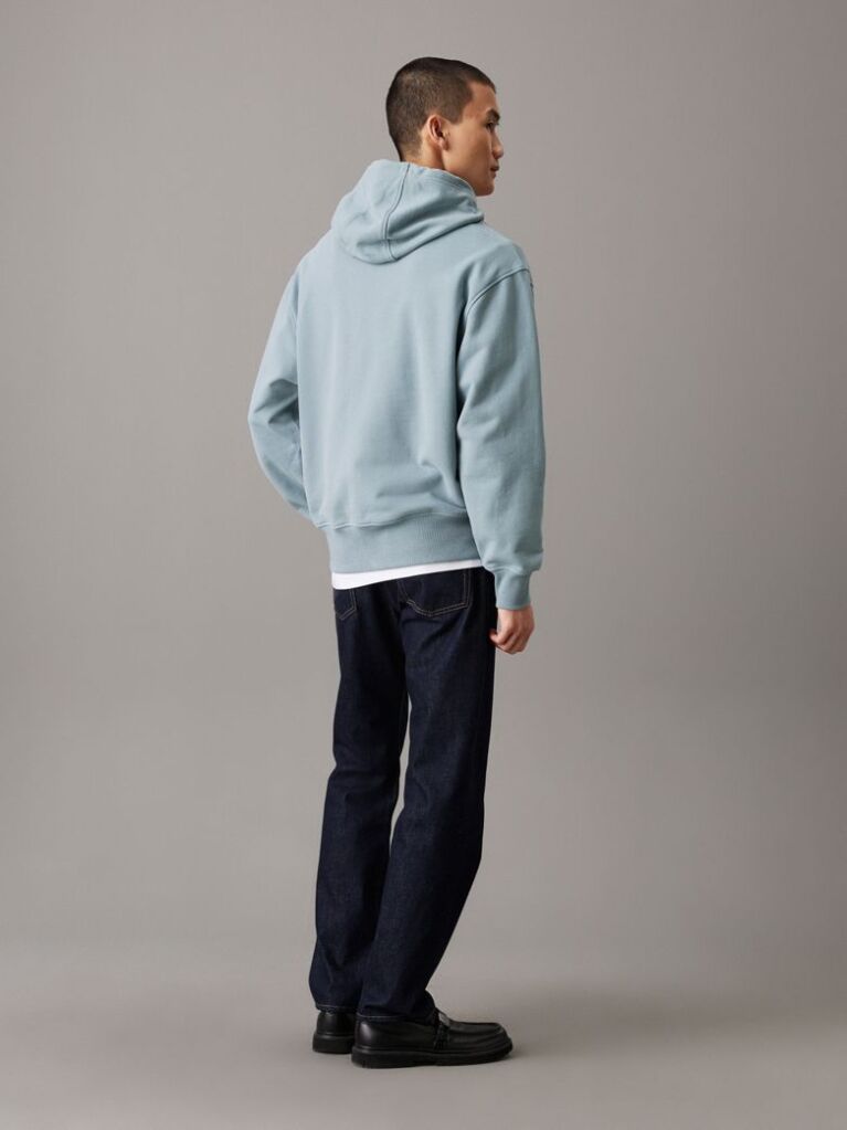 Γκρι Hoodie Από Βαμβακερό Terry  Άνδρας